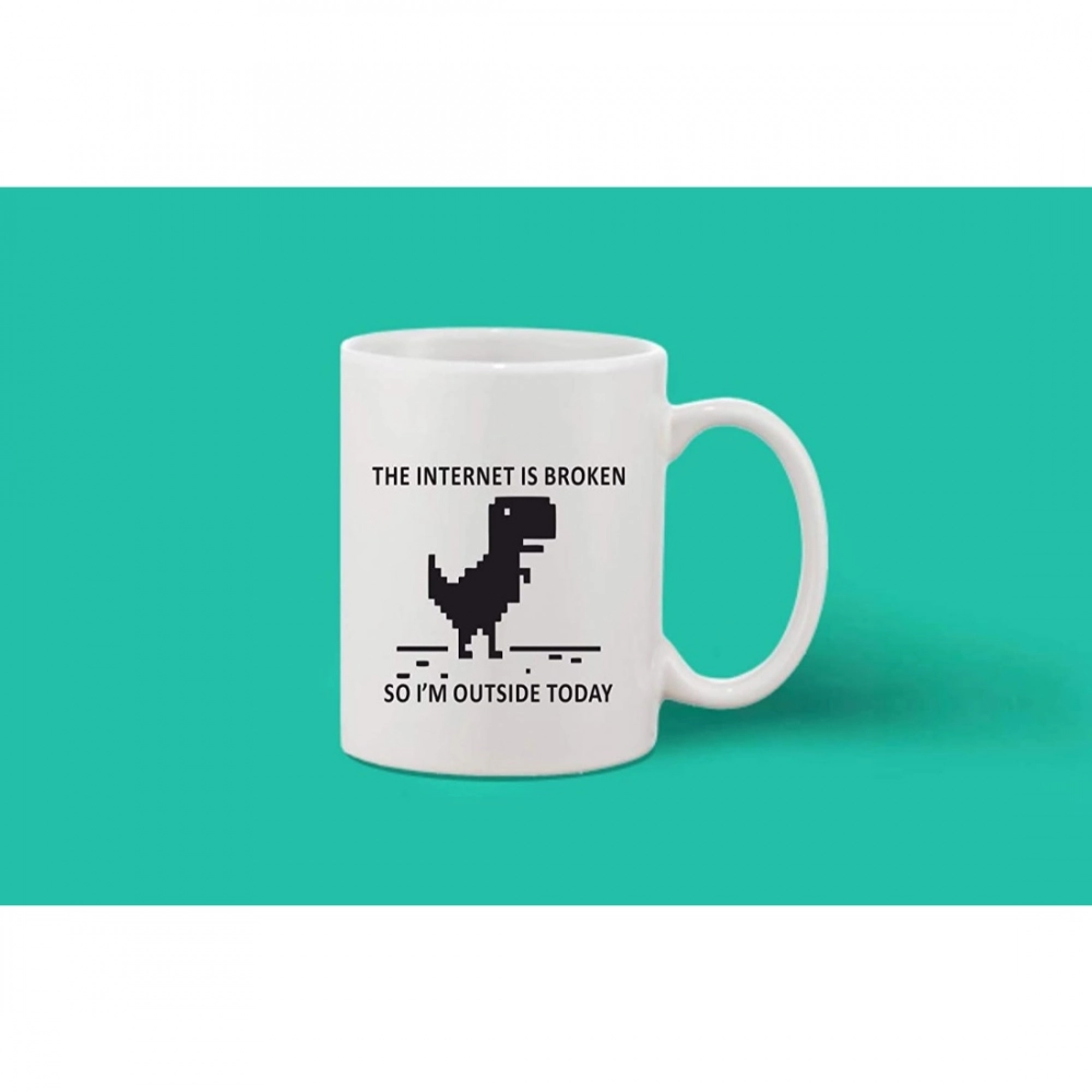 Generic Printed Ceramic Coffee Mug - 1 Pieces, White, 11oz - Image 2