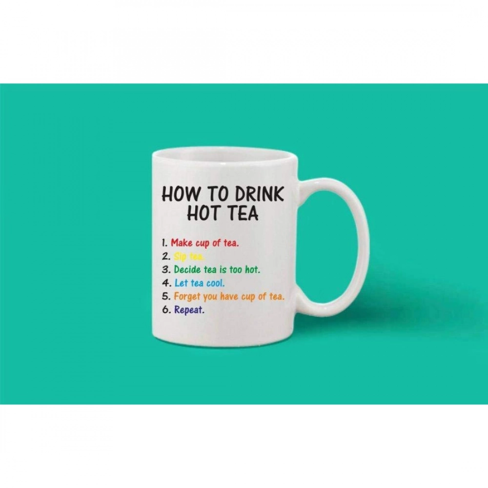 Generic Printed Ceramic Coffee Mug - 1 Pieces, White, 11oz - Image 2