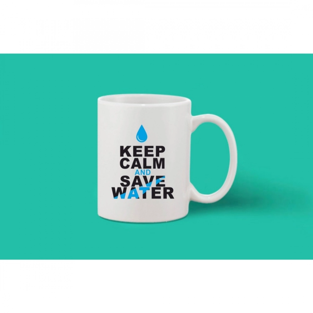 Generic Printed Ceramic Coffee Mug - 1 Pieces, White, 11oz - Image 2
