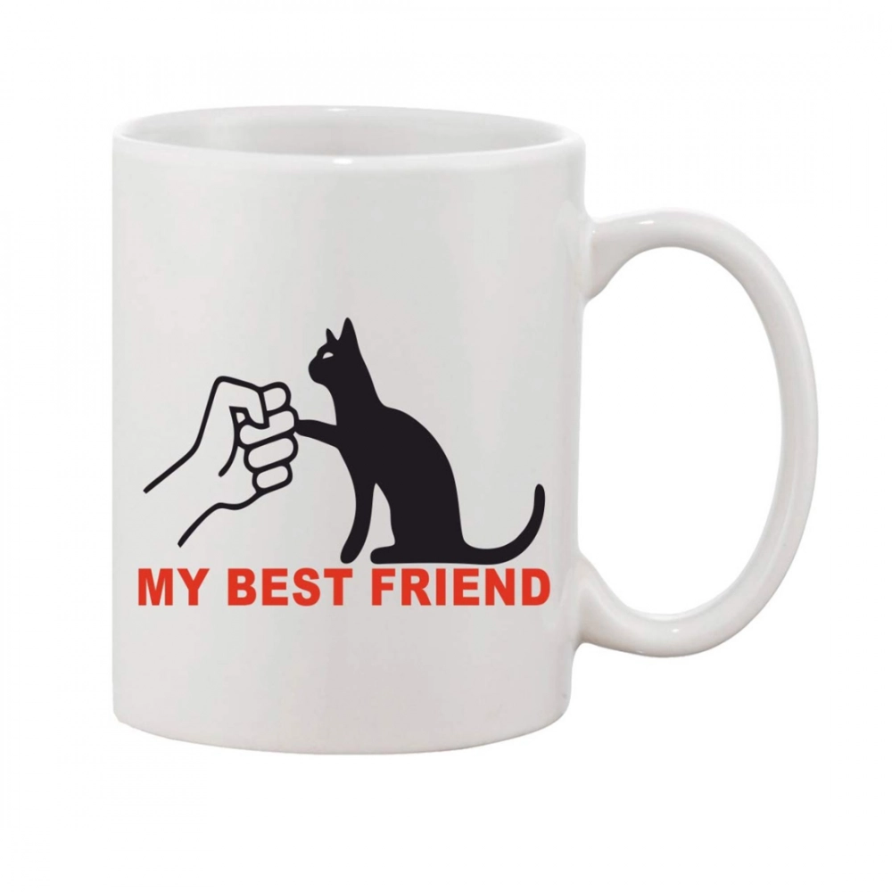 Generic Printed Ceramic Coffee Mug - 1 Pieces, White, 11oz
