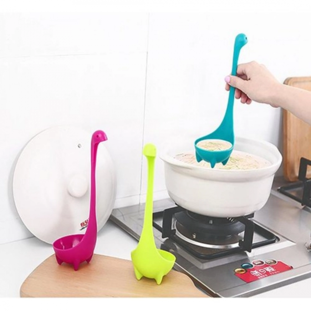 Generic Pack Of_2 Nessie Ladle Dinosaur Long Handle Soup Spoons (Color:Assorted) - Image 3