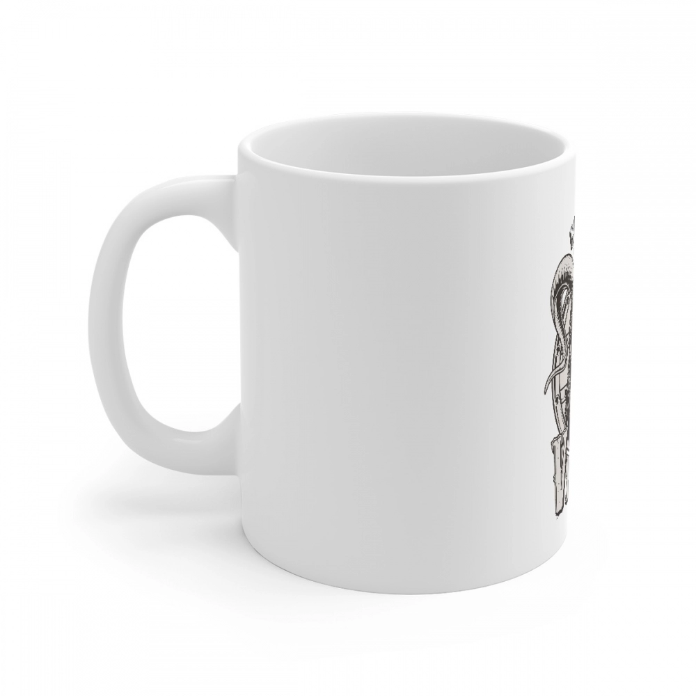 Generic Ceramic Gorila Desing Printed Coffee Mug (Color: White, Capacity:330ml) - Image 5