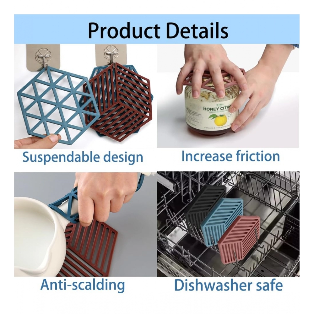 Generic Pack Of_3 Silicone Table Mats Heat Resistant (Assorted) - Image 5