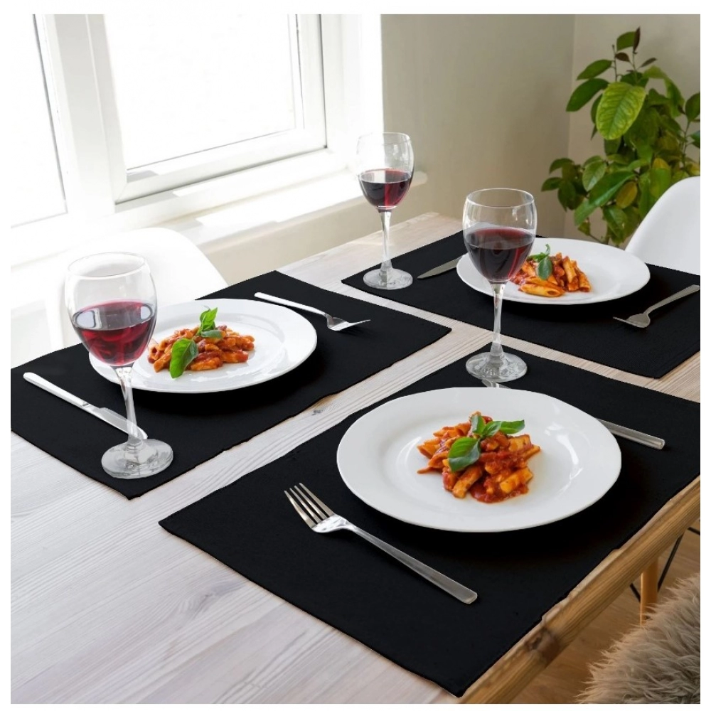 Generic Ribbed Cotton Place Mats Sets (Black) - Image 6