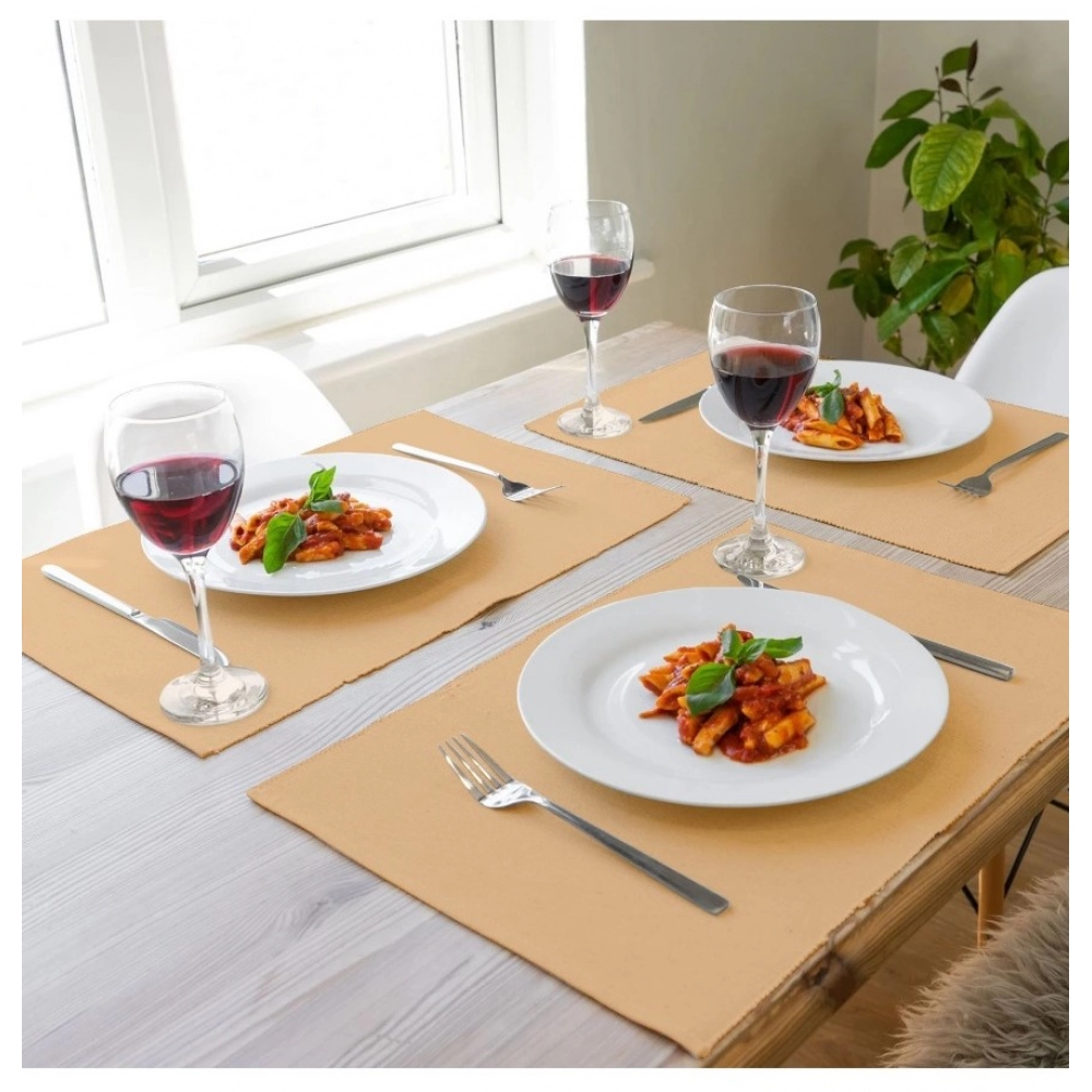 Generic Ribbed Cotton Place Mats Sets (Beige) - Image 6
