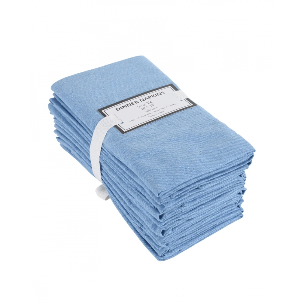 Generic Solid Cotton Napkins Sets (Sky Blue) - Image 3