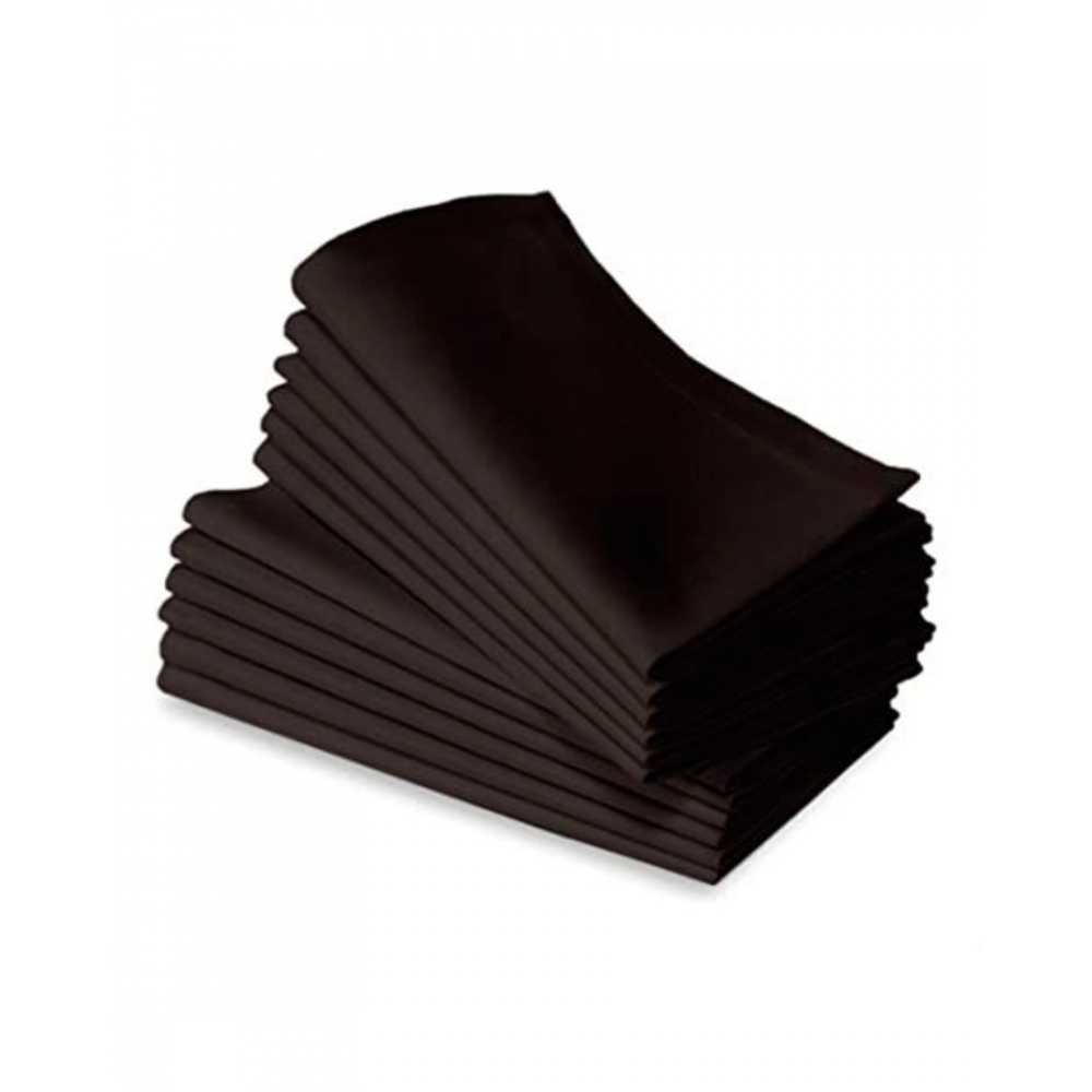 Generic Solid Cotton Napkins Sets (Brown) - Image 3