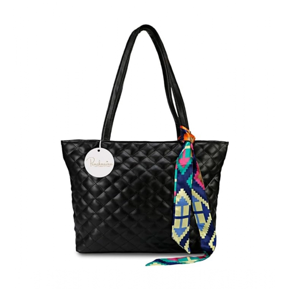 Generic Women's Polyurethane Textured Shoulder Bag (Black) - Image 4