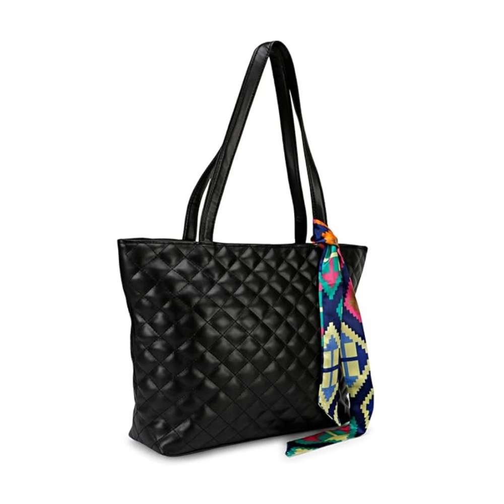Generic Women's Polyurethane Textured Shoulder Bag (Black) - Image 5
