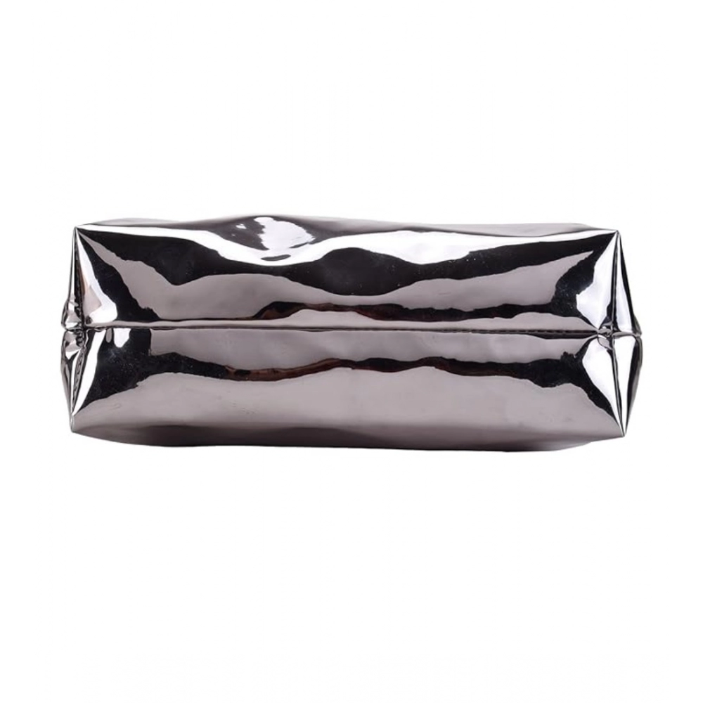 Generic Women's Synthetic Solid Shoulder Bag (Grey) - Image 3