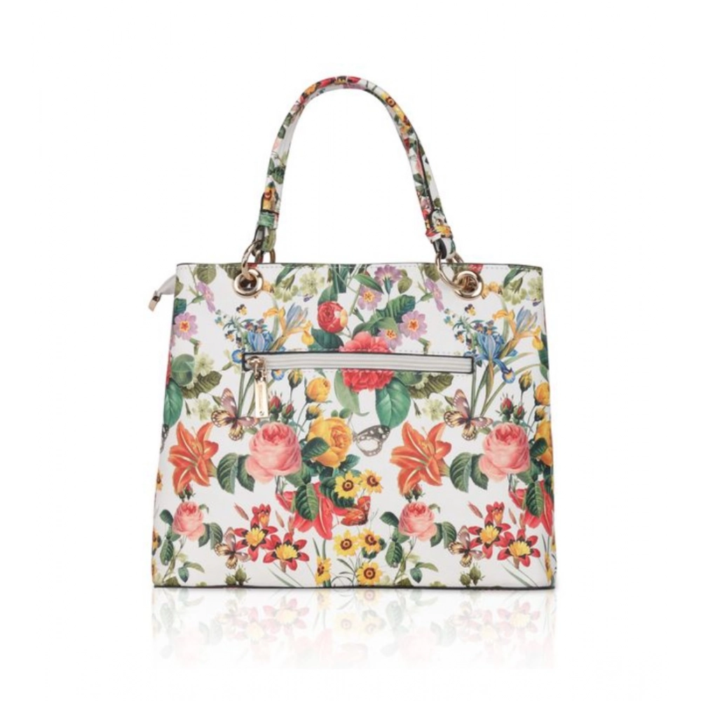 Generic Women's Faux Leather Printed Handheld Bag (White Orang) - Image 4