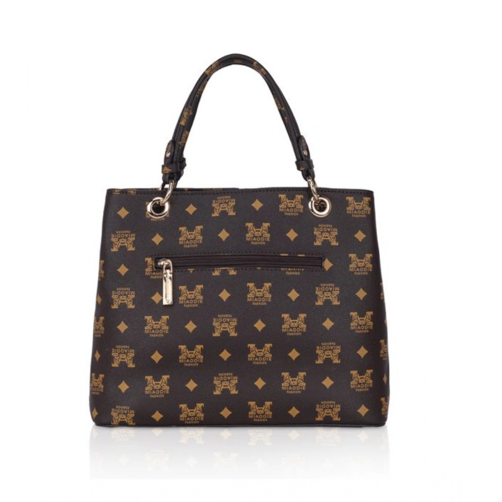 Generic Women's Faux Leather Printed Handheld Bag (Brown ) - Image 2