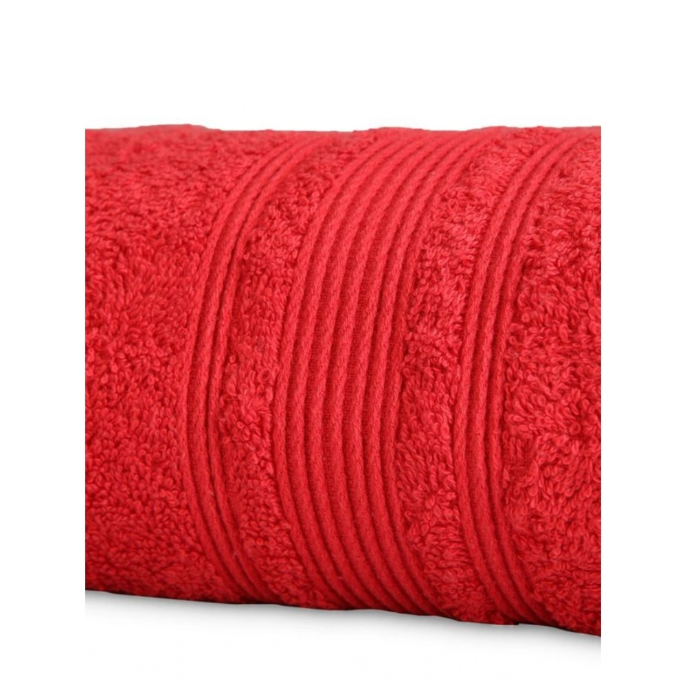 Generic Cotton Striped Bath Towels (Red, Size: 35x71 In) - Image 2