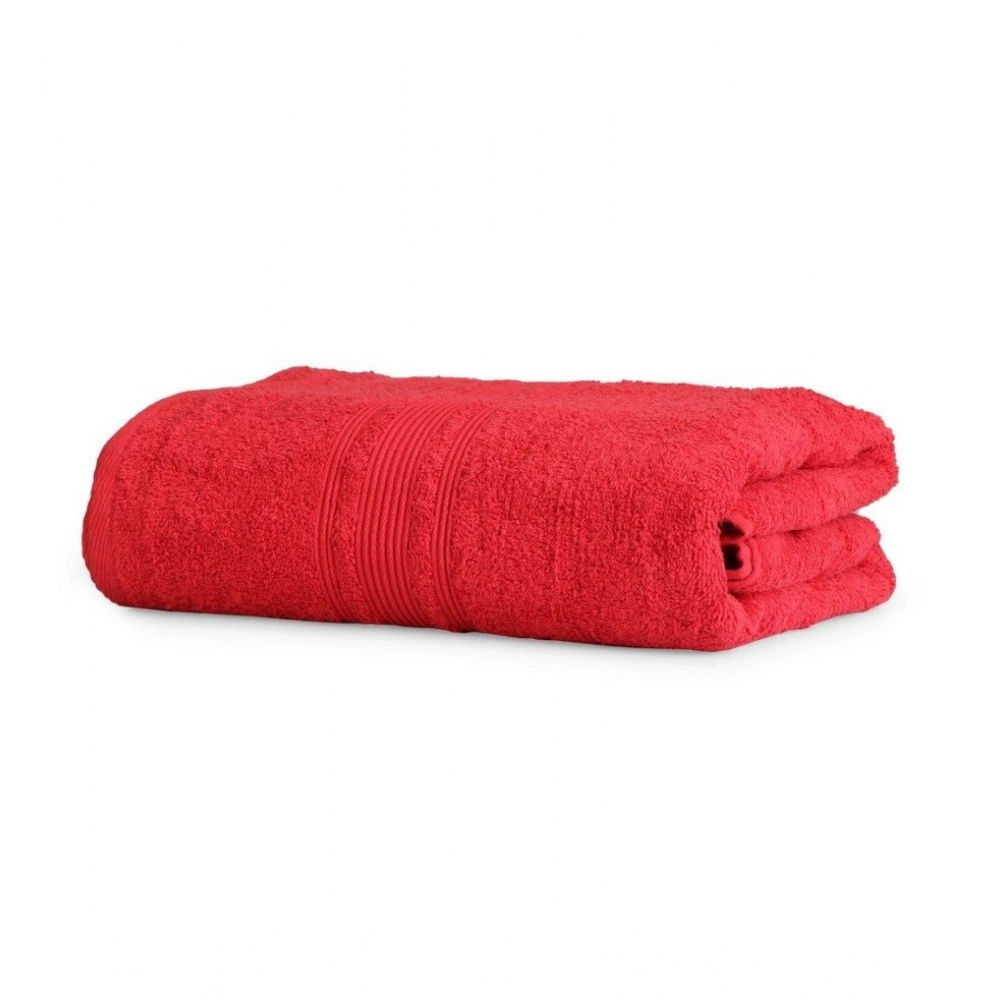 Generic Cotton Striped Bath Towels (Red, Size: 35x71 In) - Image 3