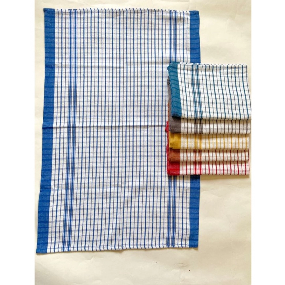 Generic Pack Of_6 Cotton Checkered Kitchen Towel Sets (Multicolor, Size: 18x28 In) - Image 2