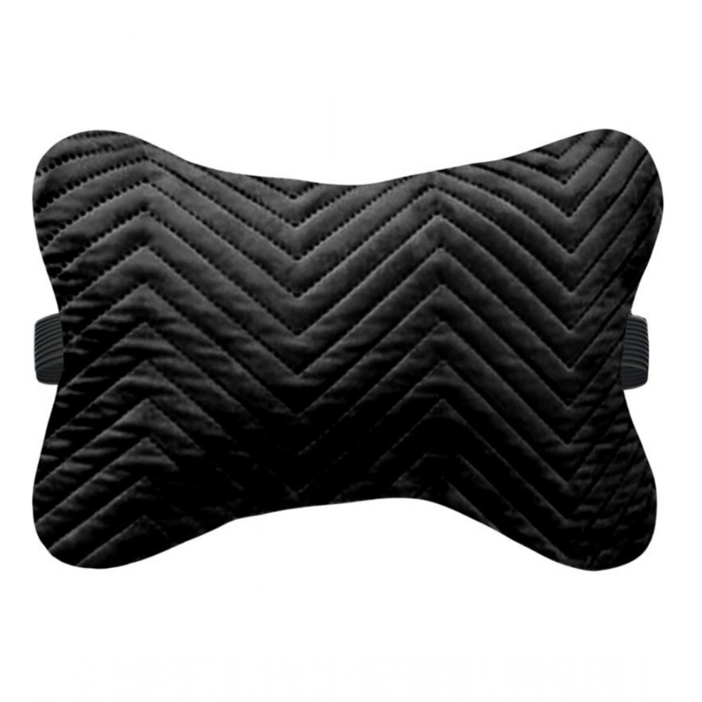 Generic Pack Of_4 Polyester zig zag Car Pillow Sets (Black, Size: 12x12 In) - Image 2