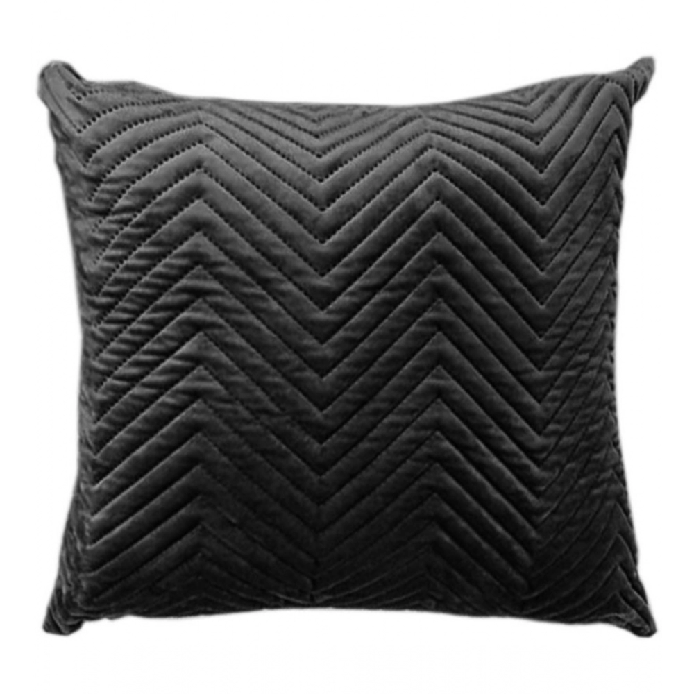 Generic Pack Of_4 Polyester zig zag Car Pillow Sets (Black, Size: 12x12 In) - Image 3