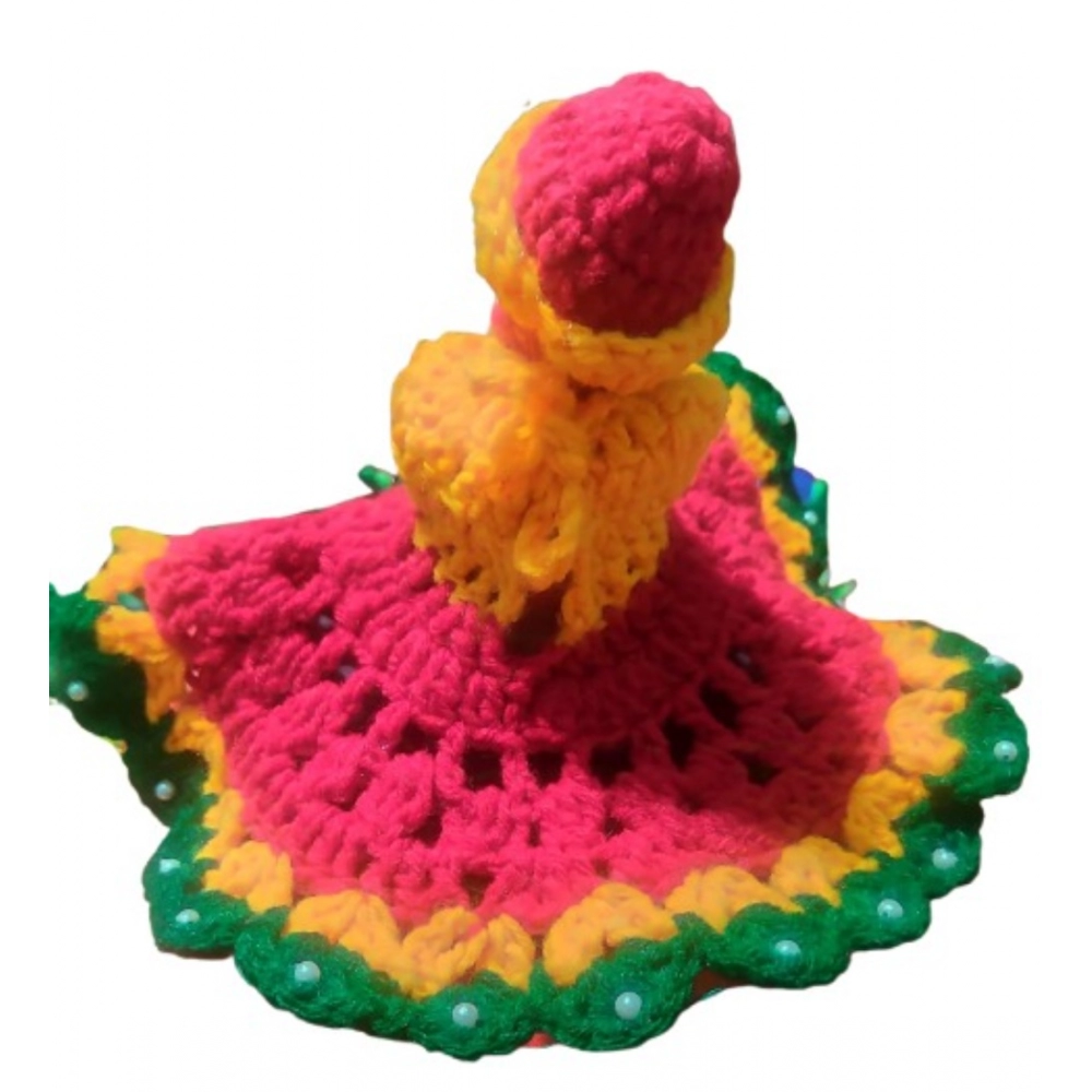 Generic Laddu Gopal Tharad Dress Size: 0 To 6 (Red-Yellow-Green) - Image 3