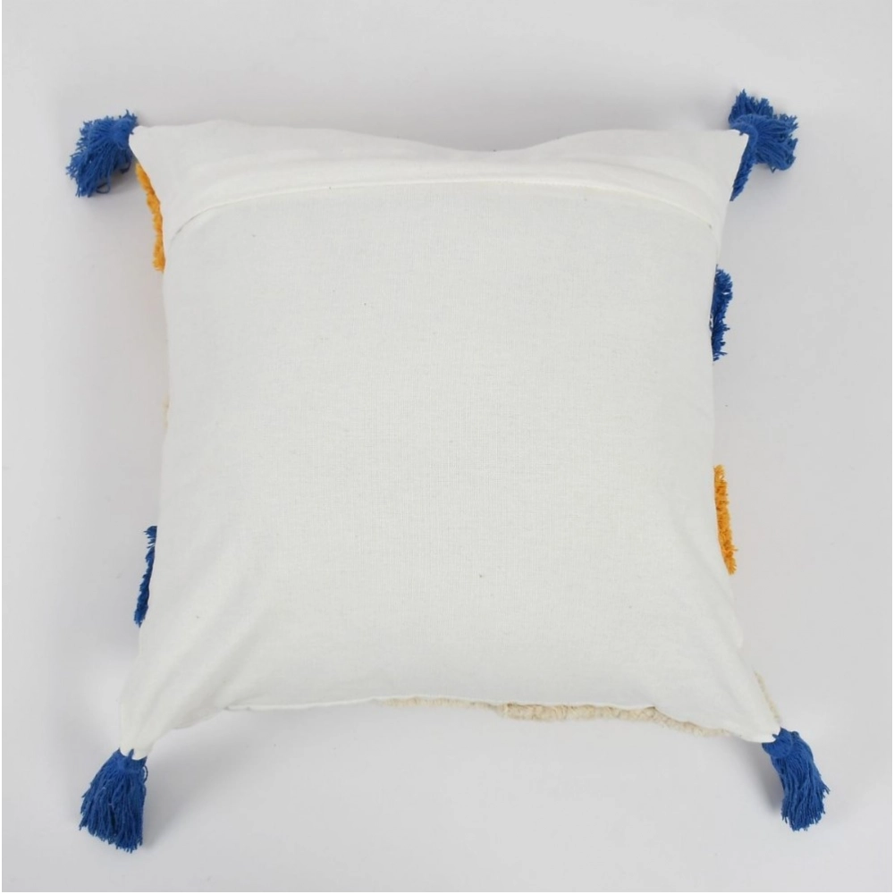 Generic Cotton Tufted Cushion Pillow Cover 16x16 Inch Pack of 2 (CutSatal) - Image 2